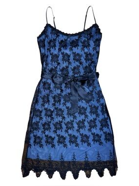 Betsey Johnson blue and black lace dress